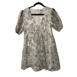 AUDREY PARKS FRANCESCA’S BABYDOLL DRESS COQUETTE FLORAL SOFT GIRL SIZE M NEW